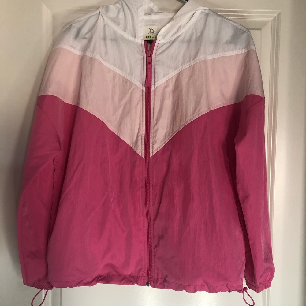 Offline by Aerie, Nylon color block lightweight, windbreaker jacket.